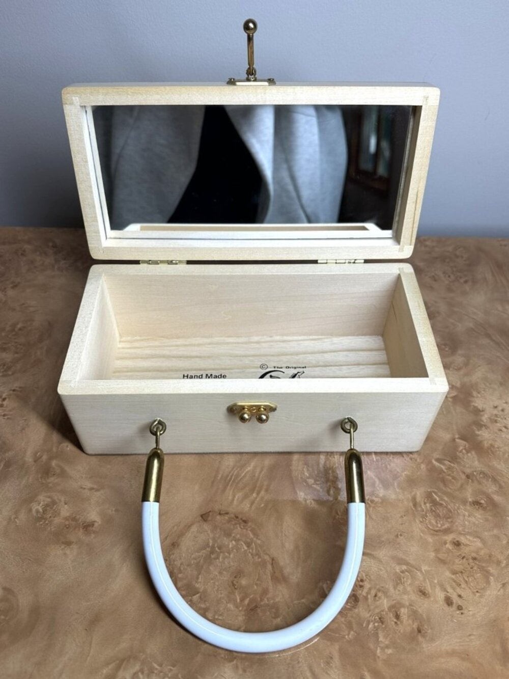 Rare Vintage Enid Collins Bird in Hand Box Bag Jeweled Wood Purse Texas EUC - Picture 9 of 13